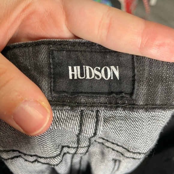 Hudson Girls Black Lightly Distressed Jeans 14 - Picture 5 of 6